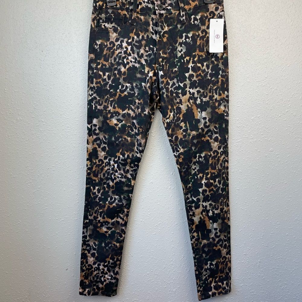 NWT Adriano Goldschmeid Animal Print High Rise Skinny Ankle Jeans Sz 24, 26, 27